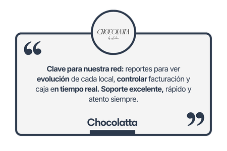 Clave para nuestra red: reportes para ver evolución de cada local, controlar facturación y caja en tiempo real. Soporte excelente, rápido y atento siempre.
